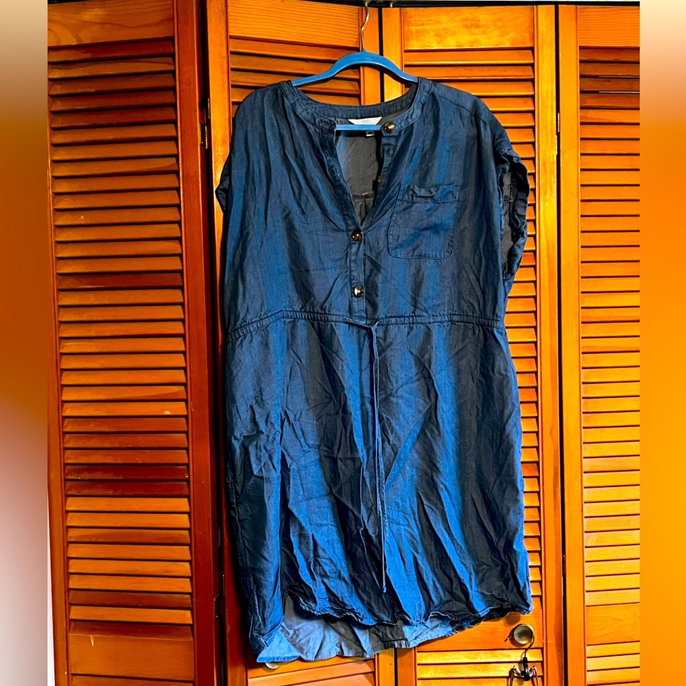 Chambray shirt dress